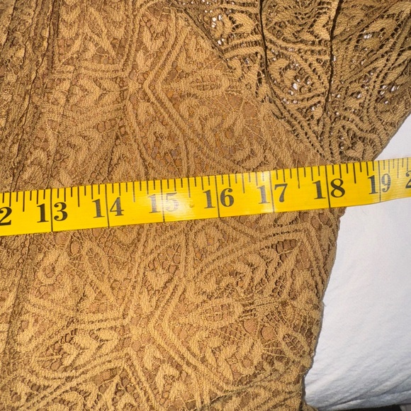 Free People Long Sleeve Dress in Gold and Brown - Picture 8 of 10